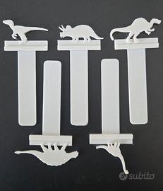 Collezione 5 segnalibri a tema dinosauri