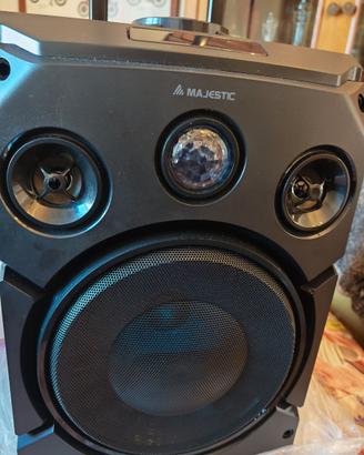Cassa karaoke Majestic con Bluetooth batteria 6 or