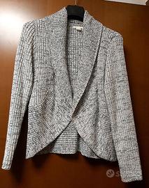 Cardigan con collo a scialle, taglia L.
