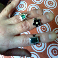 Anelli bigiotteria in acciaio con smalto e pietre