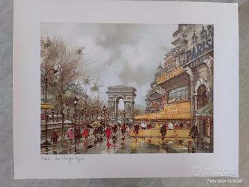 Stampa Paris Les Champs Élysées LEGENDRE Krisart 