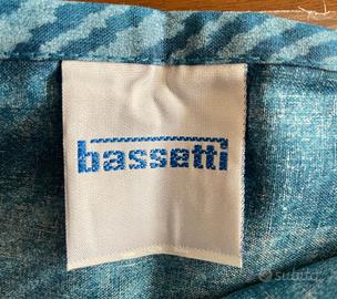 Tovaglia Bassetti, con 6 tovaglioli. Blu, cotone