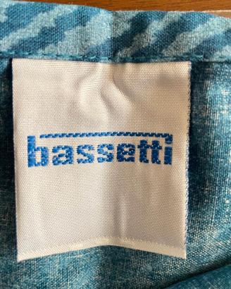 Tovaglia Bassetti, con 6 tovaglioli. Blu, cotone