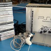 Lotto Ps2 silver slim completa + 19 giochi