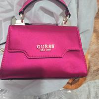 borsa a mano guess magenta raso