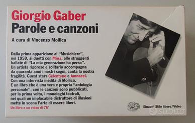 COFANETTO GIORGIO GABER "PAROLE E CANZONI"