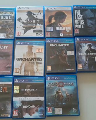 Lotto 11 Giochi - Grandi esclusive Ps5 e Ps4