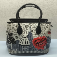 Borsa O&N donna a spalla grande fantasia moda