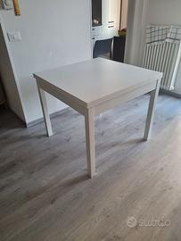 tavolo da pranzo pieghevole bianco