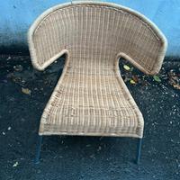 Sedia vimini relax giardino mare estate camping