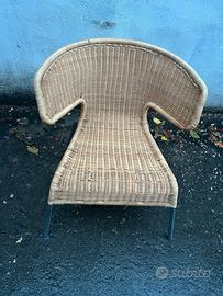 Sedia vimini relax giardino mare estate camping