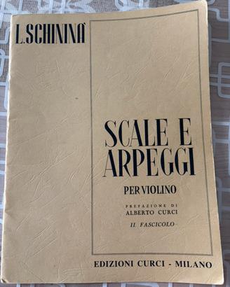 Scale e arpeggi per violino 2 fascicolo Schininà