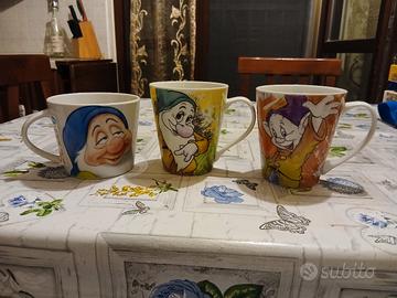 3 tazze disney sette nani