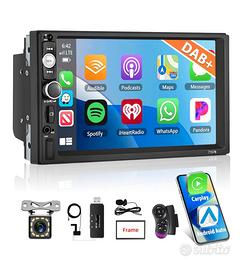 autoradio due Din completo vivavoce e retrocamera 