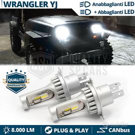 Lampadine LED H4 Per JEEP WRANGLER YJ Luci 6500K