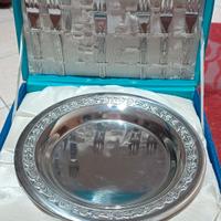 Set forchette da dolce con vassoio