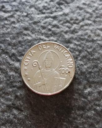 Moneta lire 100 Città del Vaticano 1990