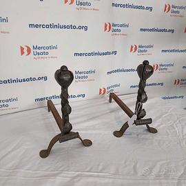 Coppia di Alari in ferro battuto