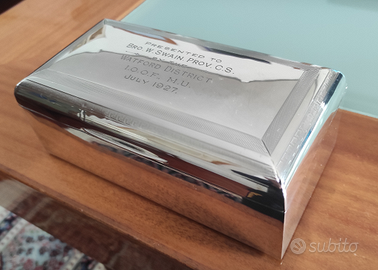 Portasigarette in argento massone 1949