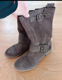 Stivaletti in camoscio marrone n.37,  Viamaestra