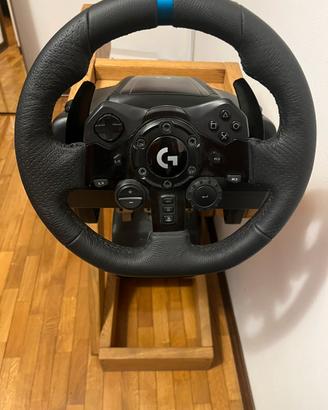Volante Logitech G923+pedaliera, struttura rovere