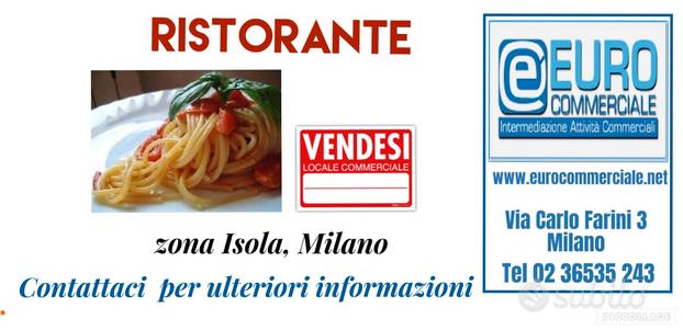 176/24 RISTORANTE con 70 posti in zona Isola