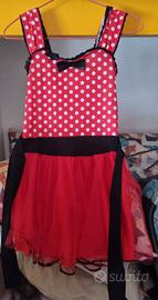 Carnevale vestito Minnie bambina 7-9 anni 
