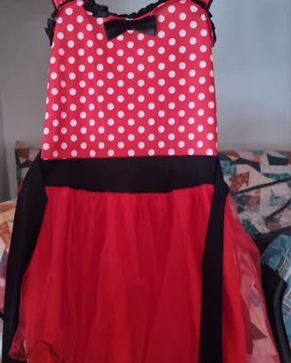 Carnevale vestito Minnie bambina 7-9 anni 