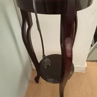 porta vaso in legno con lampada