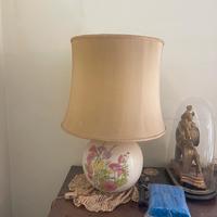 Lampada in Ceramica Pregiata Decorata a Mano con C