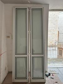 2 Finestroni porte porta pvc anticorodal bianco