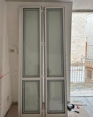 2 Finestroni porte porta pvc anticorodal bianco