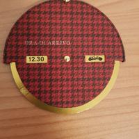 Anni '50 disco orario auto vintage stoffa metallo