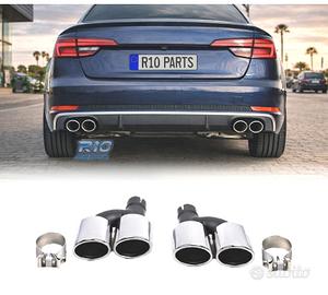 TERMINALI SCARICO AUDI A4 16-19 LOOK S4 CROMO