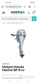Motore Honda marine BF 8cv
