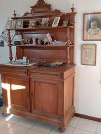 VETRINA STILE BOLOGNESE IN NOCE