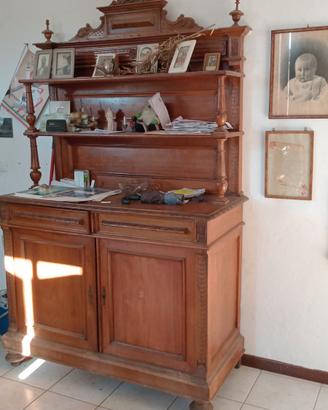 VETRINA STILE BOLOGNESE IN NOCE