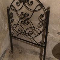 Testiera letto singolo in ferro battuto