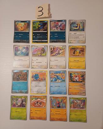 lotto carte pokémon 16 pezzi