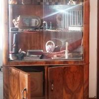 Vetrinetta, anni ’40, radica, in stile art deco'