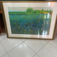 Quadro con prato fiorito