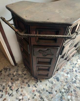 mobile bar piu piattaia vintage