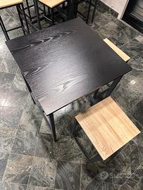 Set tavolo alto con 2 sgabelli