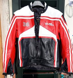 Giacca in pelle da moto taglia S