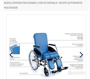 Carrozzina sedia a rotelle Comoda per disabili