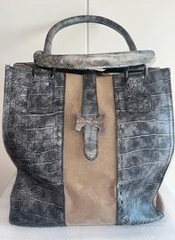 Borsa David Jones, coccodrillo e scamosciato