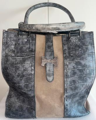 Borsa David Jones, coccodrillo e scamosciato