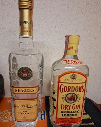 Bottiglie gin vintage da collezione 