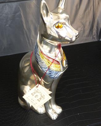 Statua Gatto Egizio Bastet in Lamina d'Argento 925