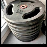 pesi dischi 20 kg gommati 